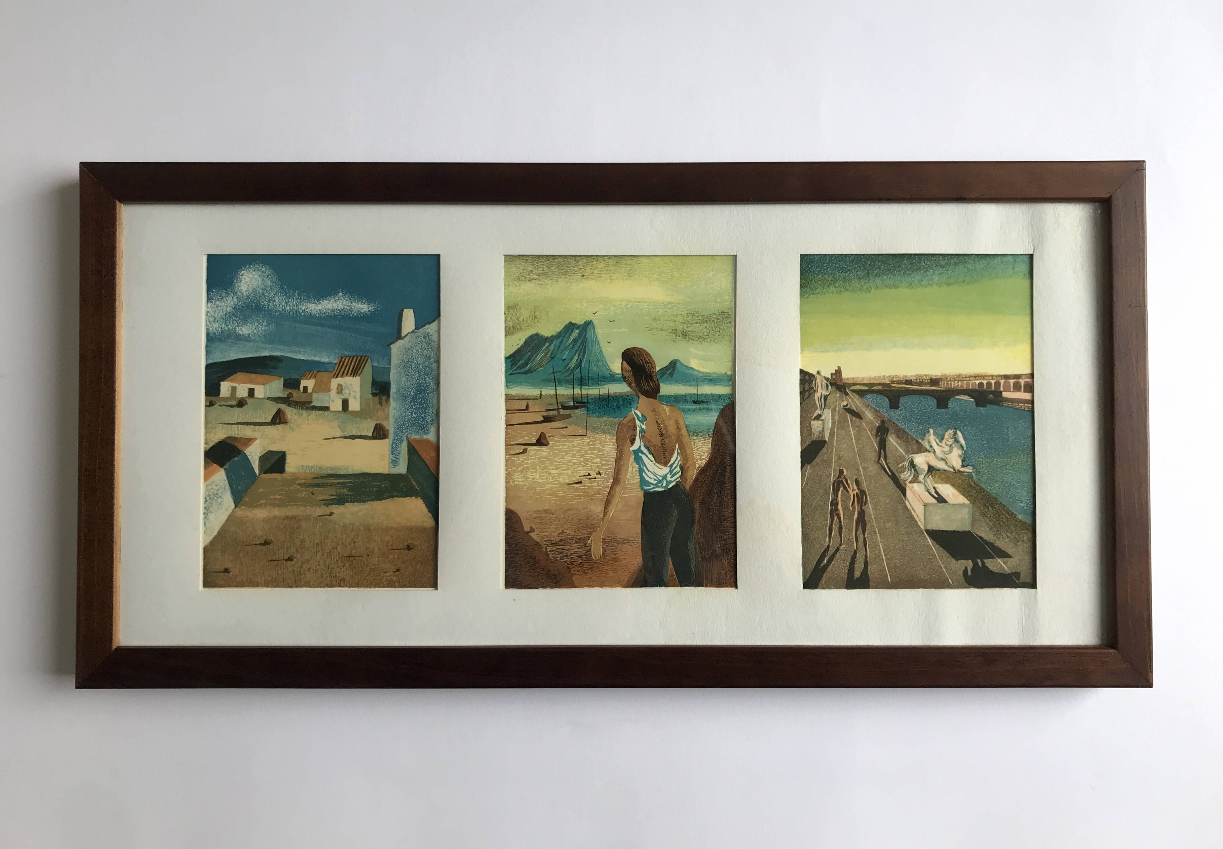 LAFAGES, three lithographs of modernist inspiration, 1971