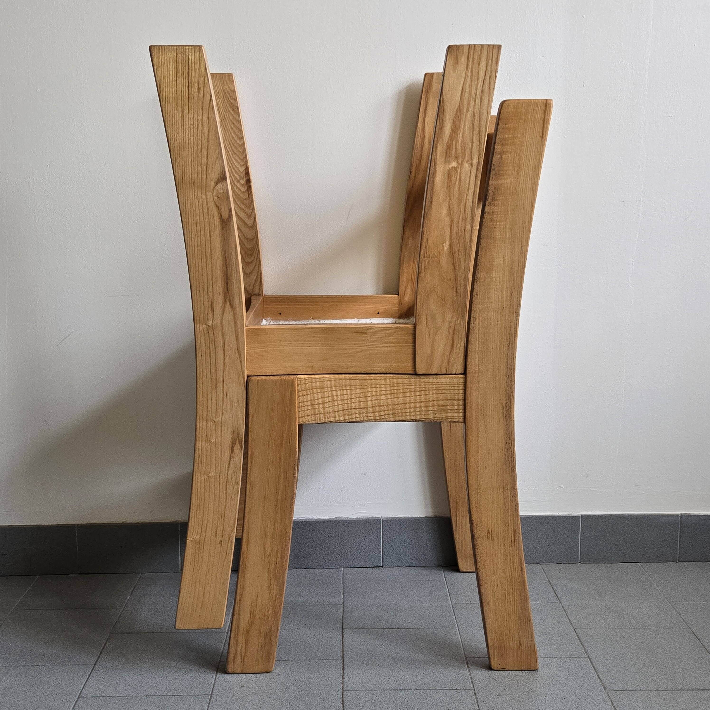 Pair of vintage 1970s elm chairs