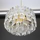 Superb brass and crystal glass light fixture Palazzo, Kalmar, Austria, 1970.