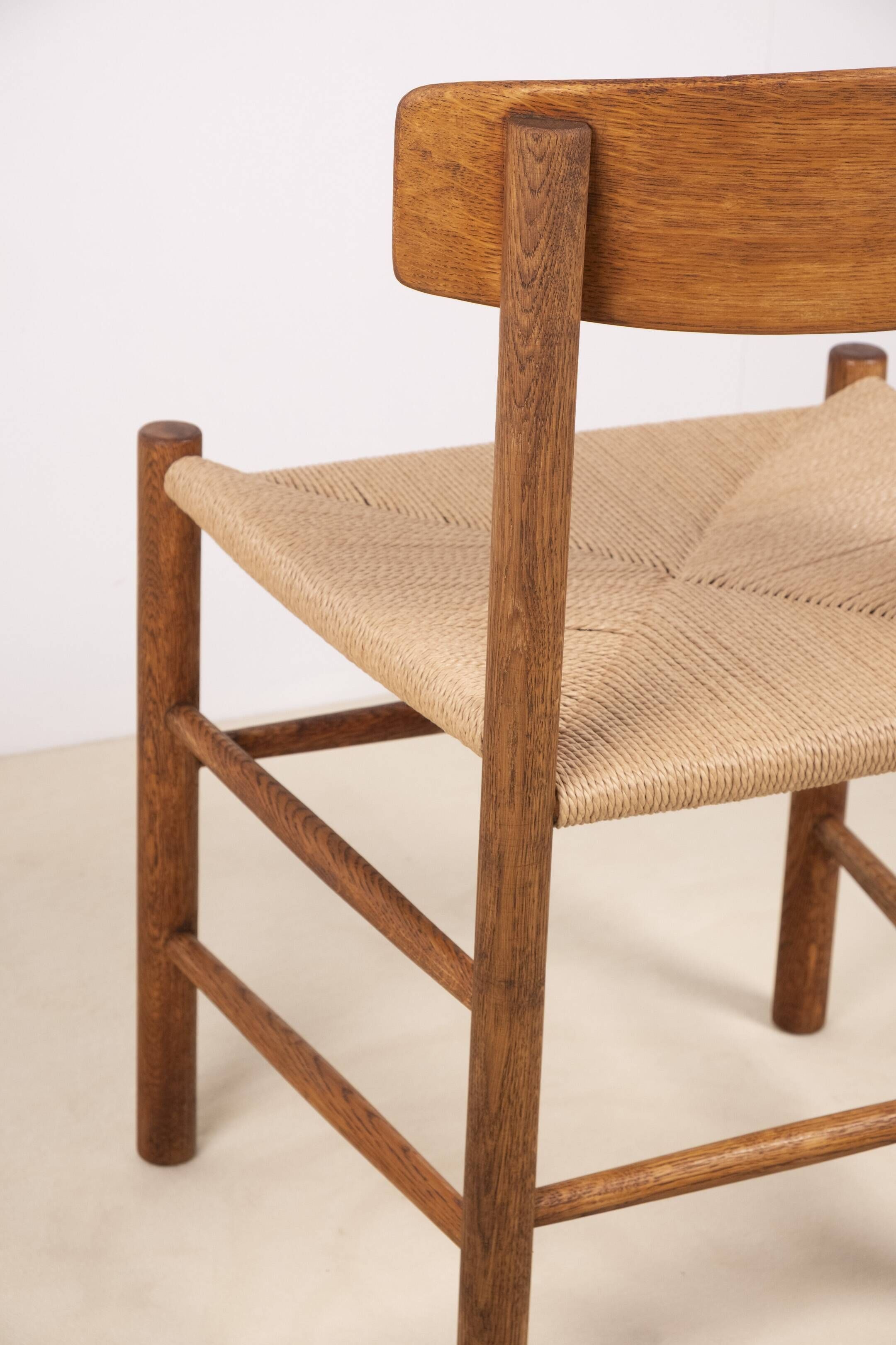 1x Børge Mogensen J39 Oak Dining Chair, FDB Møbler Denmark 1970