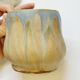 Gilbert Metenier Covered pot in beige and blue art nouveau flamed stoneware