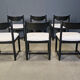 Vintage black wooden dining chairs, 1970s