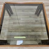 1960s coffee table by Afra and Tobia Scarpa for Cassina with smoked glass