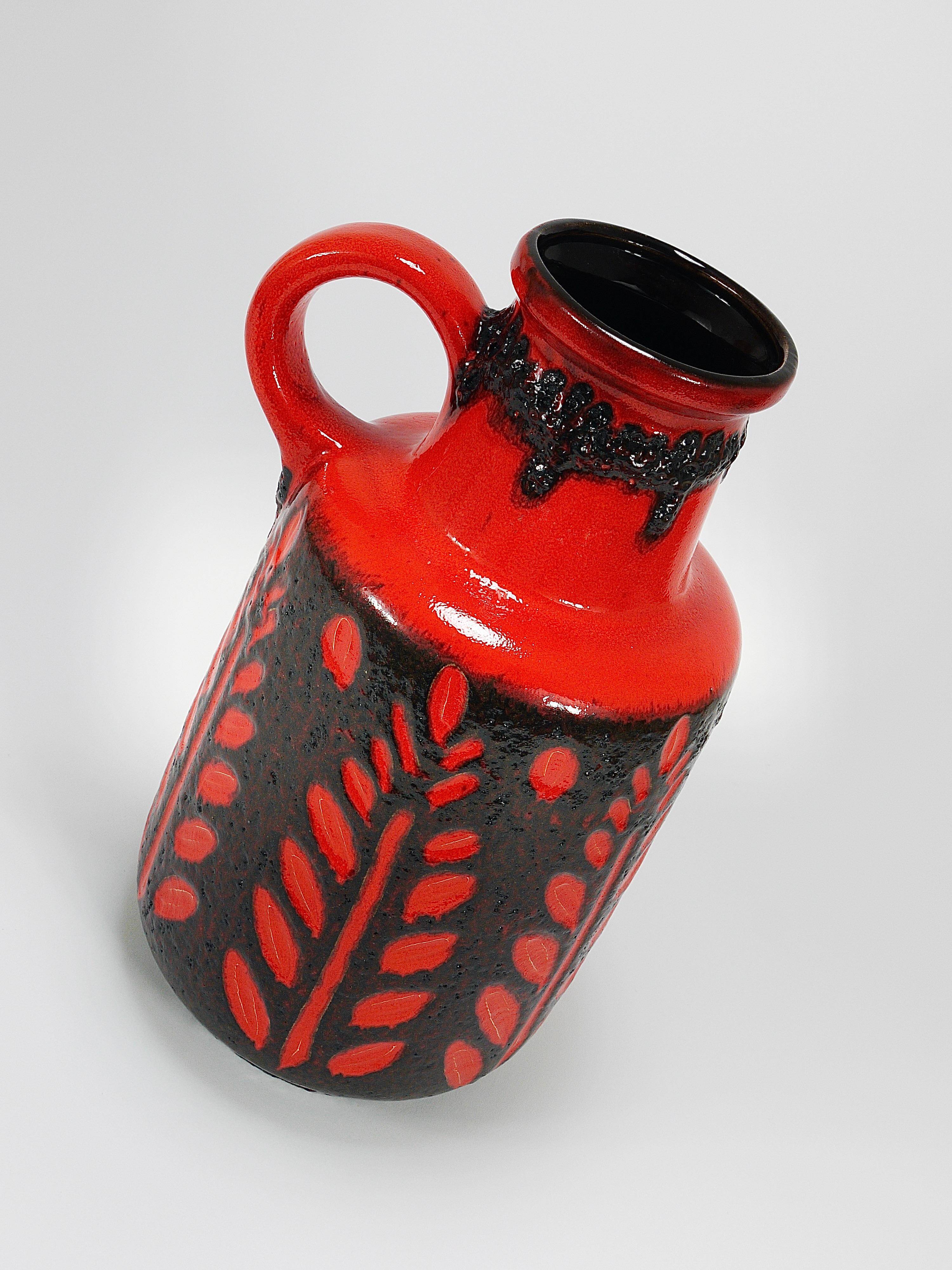 Large Ceramic Art Vase "Fat Lava" by Scheurich, West Germany, 1970s