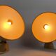 Pair of vintage space age adjustable bedside wall lights