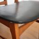 Lot de 6 chaises scandinaves skaï noir