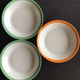 3 Yves Deshoulières soup plates