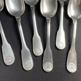 6 tablespoons in silver metal christofle model vendôme/arcantia before 1983