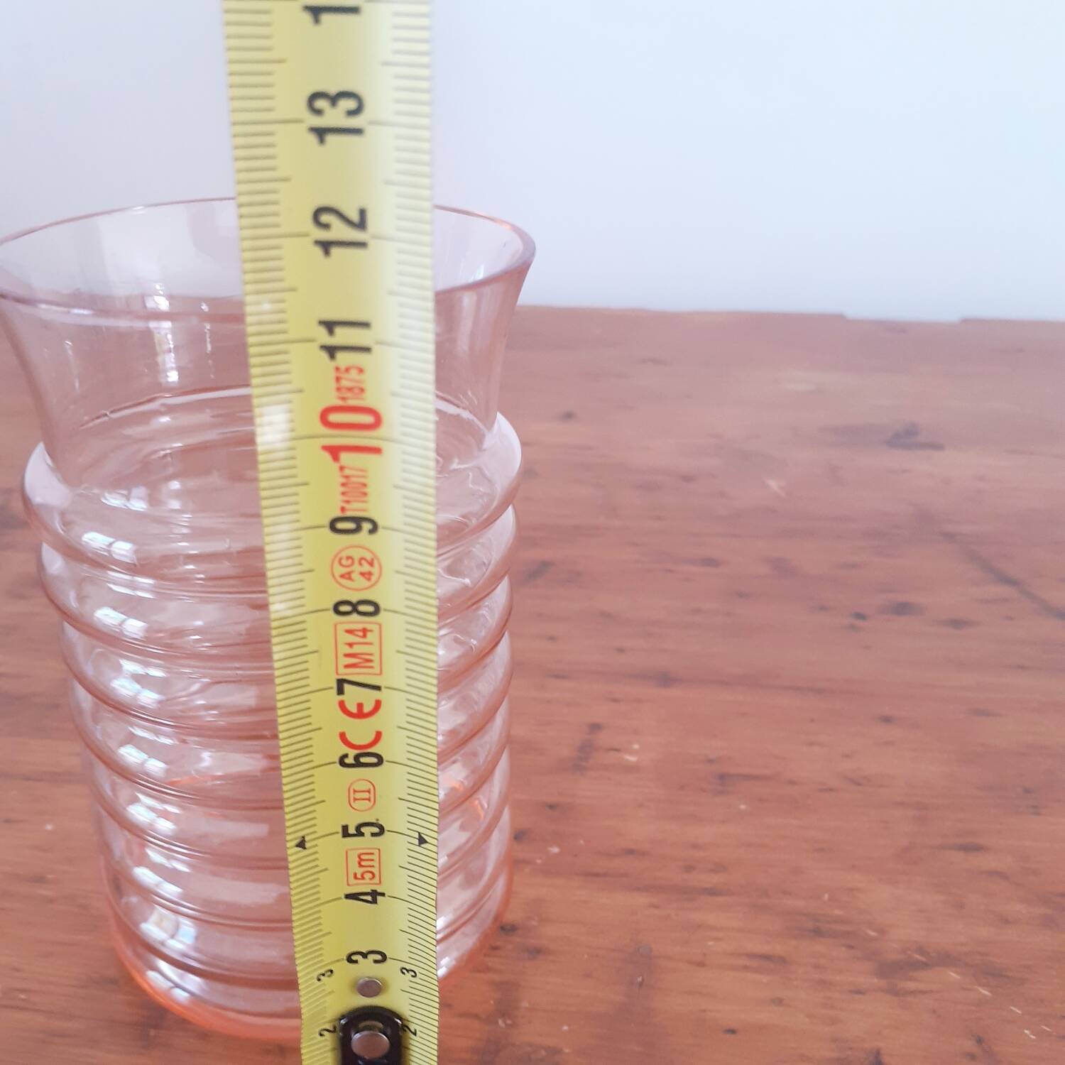 Pink glass orangeade set