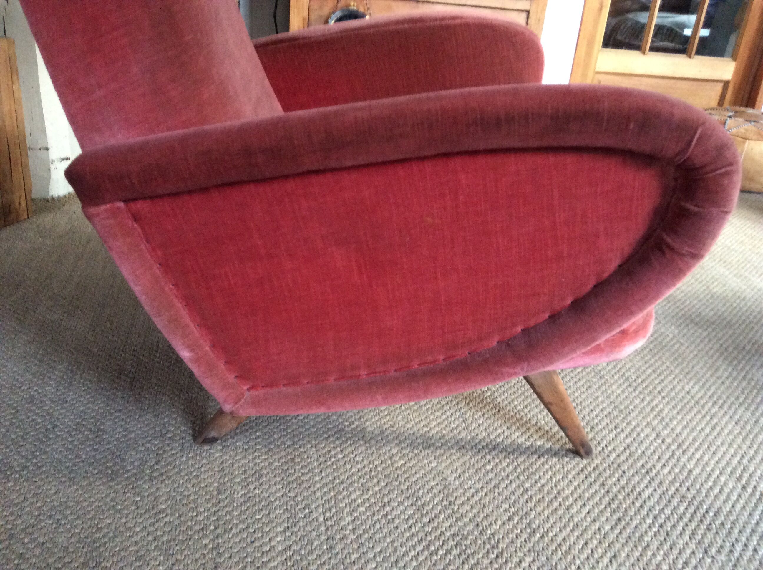 Velvet armchair