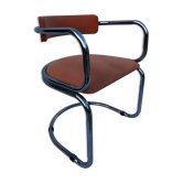 Chaise victoria vintage années 70 en tissu