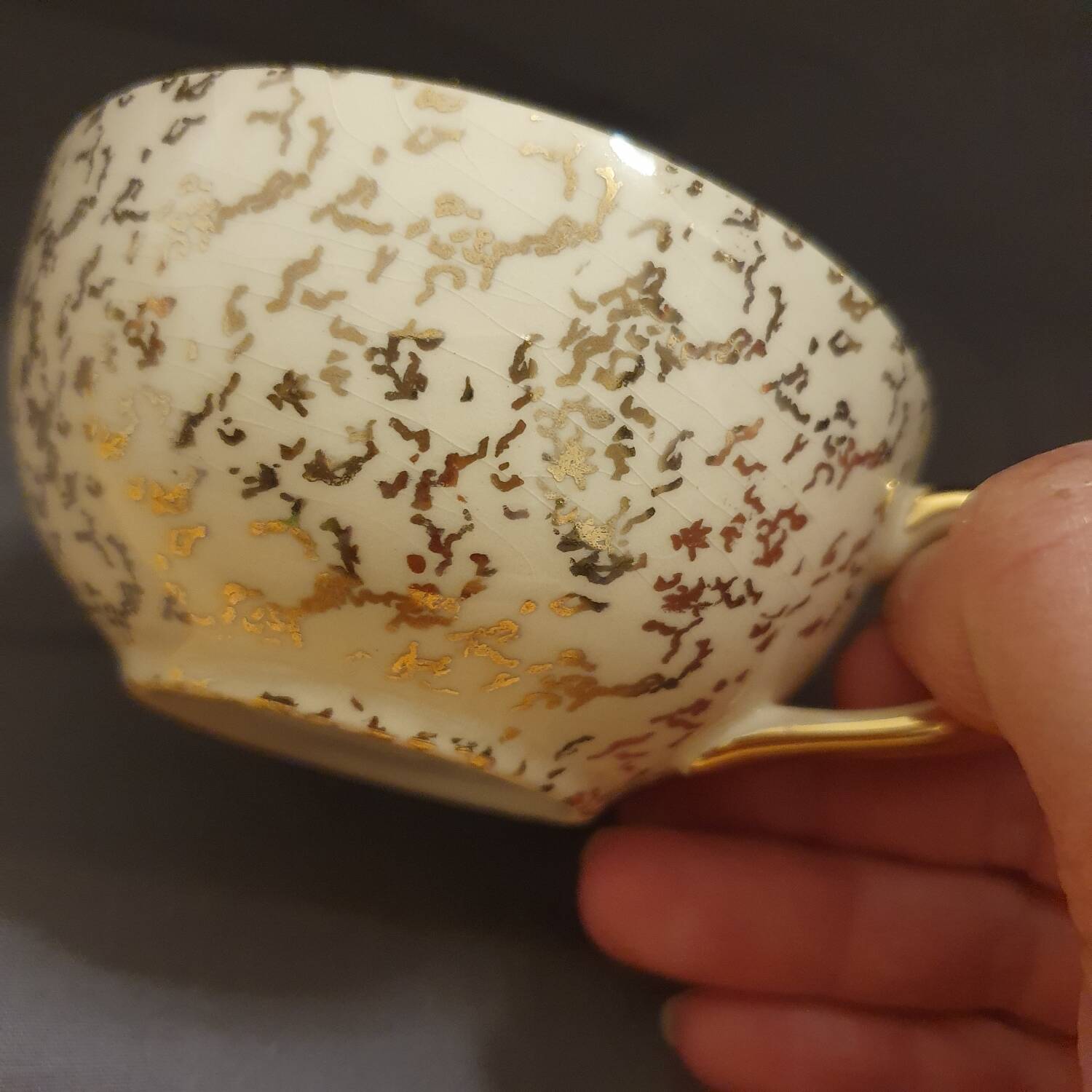 Old Villeroy and Boch gold coffee and dessert service, complete set