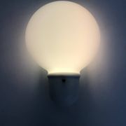 Large pair of vintage Italian wall sconces in the shape of a bulb. NFS