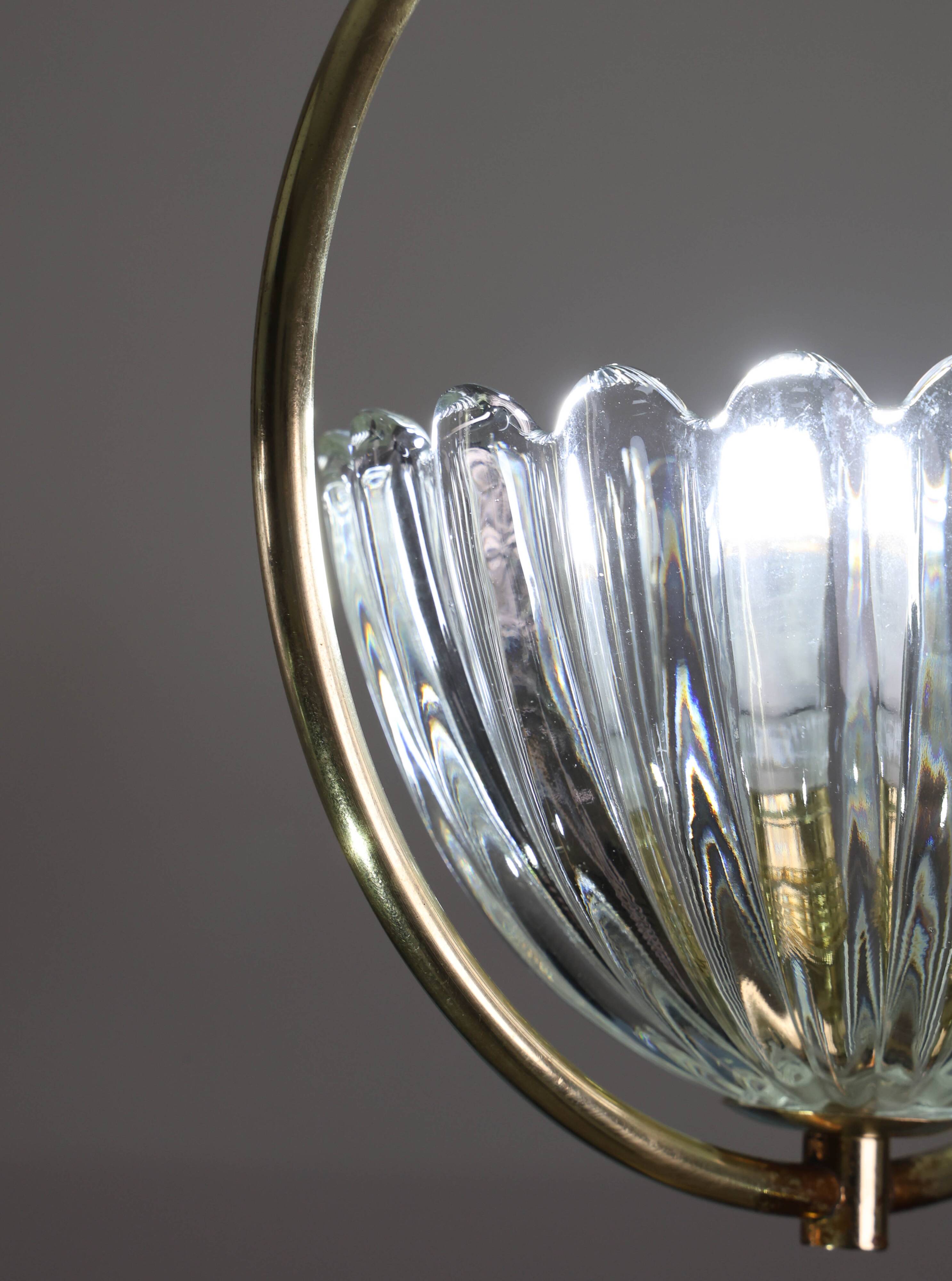 Art Decò Barovier e Toso Pendant Light, 1950