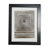 Dessin abstrait 4 noir et blanc au fusain