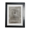 Abstract drawing 4 black and white charcoal