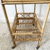 Vintage rattan server