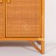 Armoire vintage en bambou et rotin, années 1980