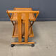 Vintage Italian foldable wooden serving cart, 1980s