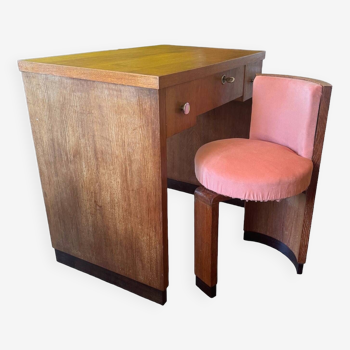 Coiffeuse et sa chaise design Art Déco