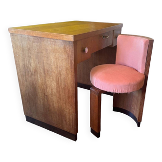 Coiffeuse et sa chaise design Art Déco