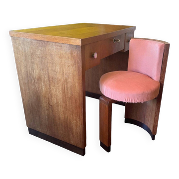 Coiffeuse et sa chaise design Art Déco