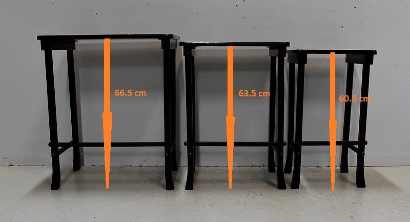 Chinese pull out tables in lase black