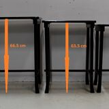 Chinese pull out tables in lase black