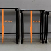 Chinese pull out tables in lase black
