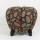 up to 3 Art Deco stools by Jindrich Halabala, leaf pattern, pouf, ottoman, 1930s