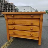 Atypical pine chest of drawers, 1980