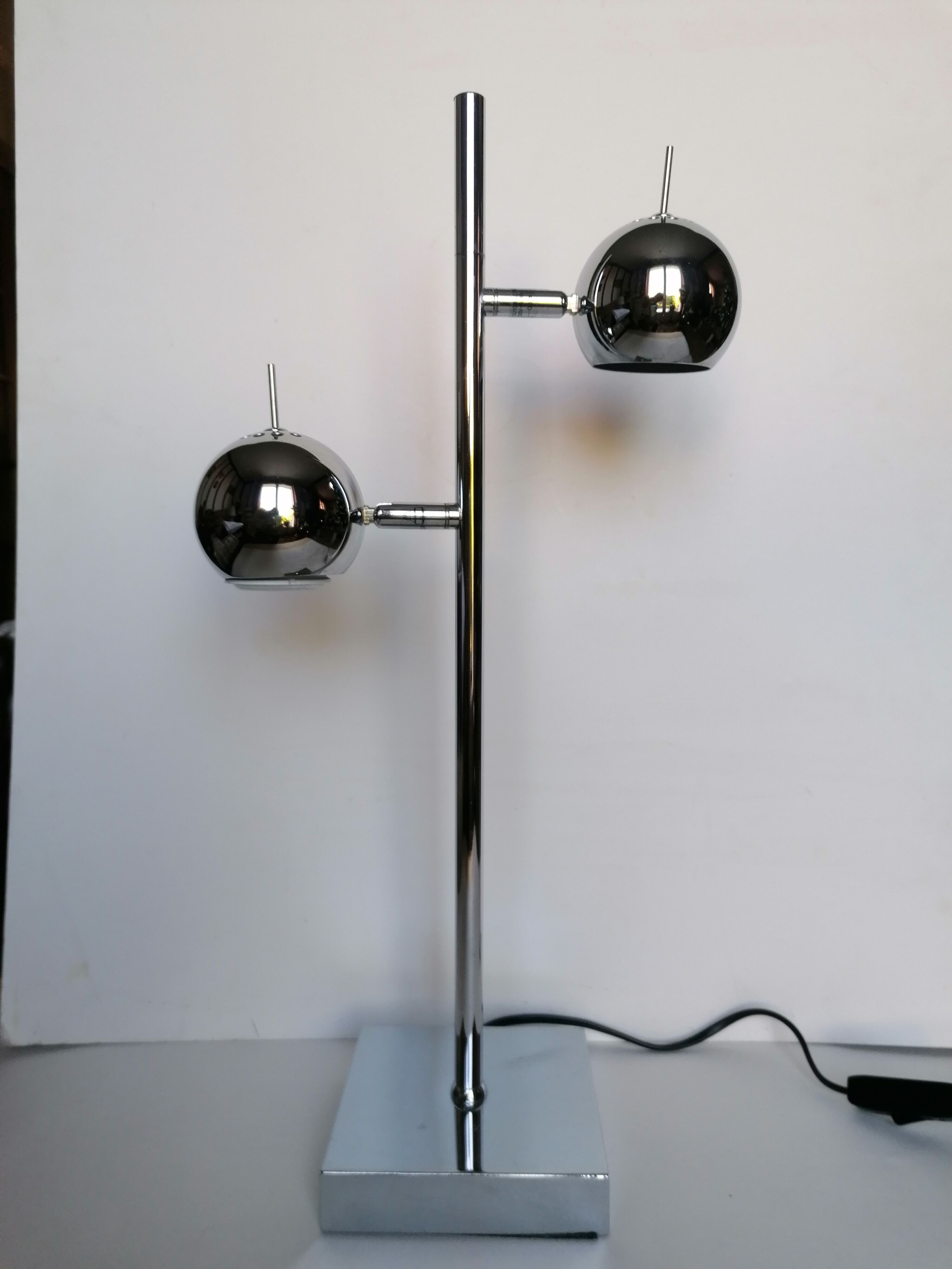 Eyeball lamp chrome seylumiere model hary