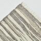 3x12 Brown & Beige Striped Vintage Kilim Runner Rug, 94x358Cm