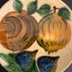 Glazed ceramic plate Puigdemont fruits, 1960