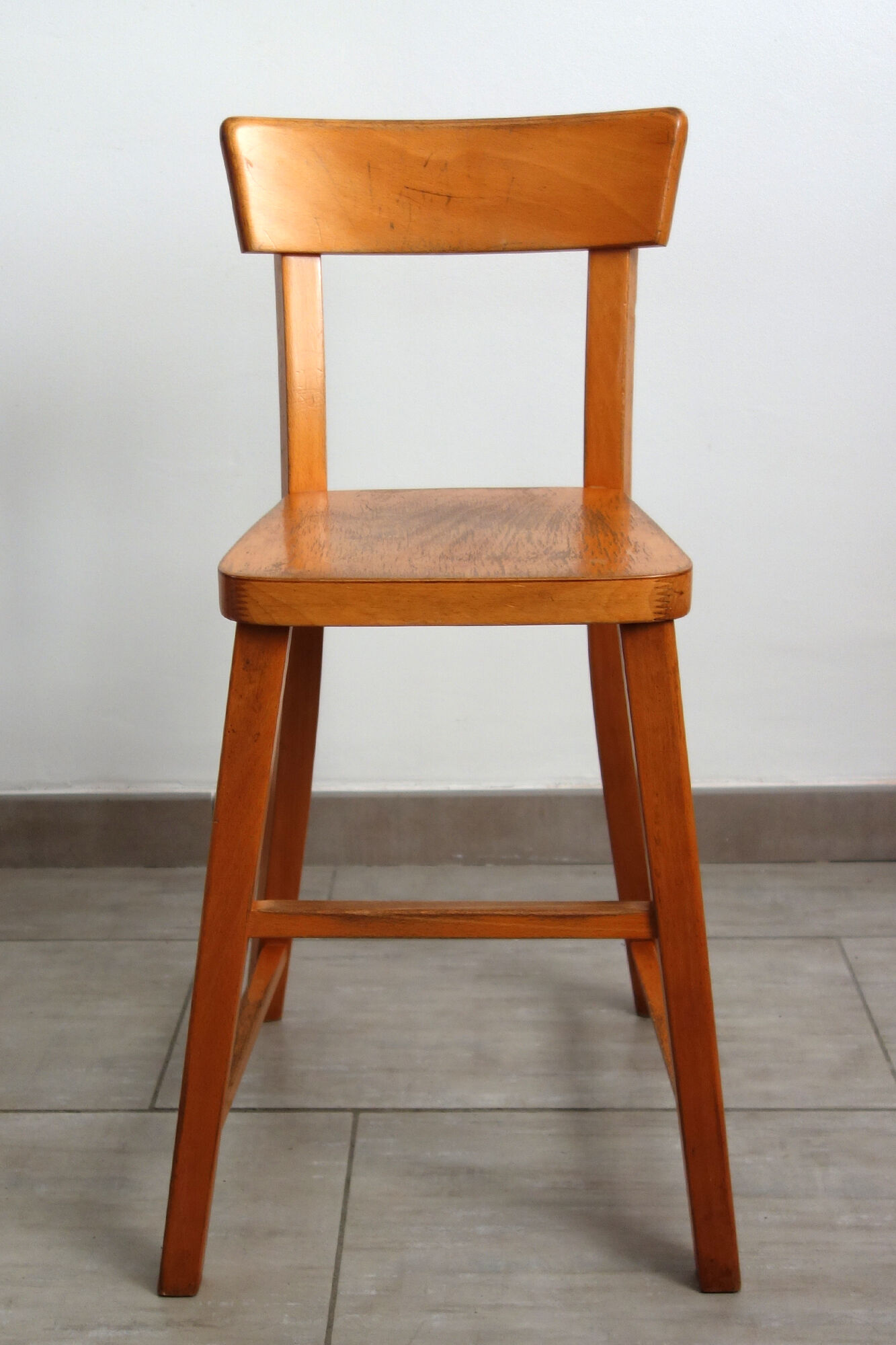 Children's wooden high chair