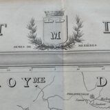 Map of the Ardennes department 1841