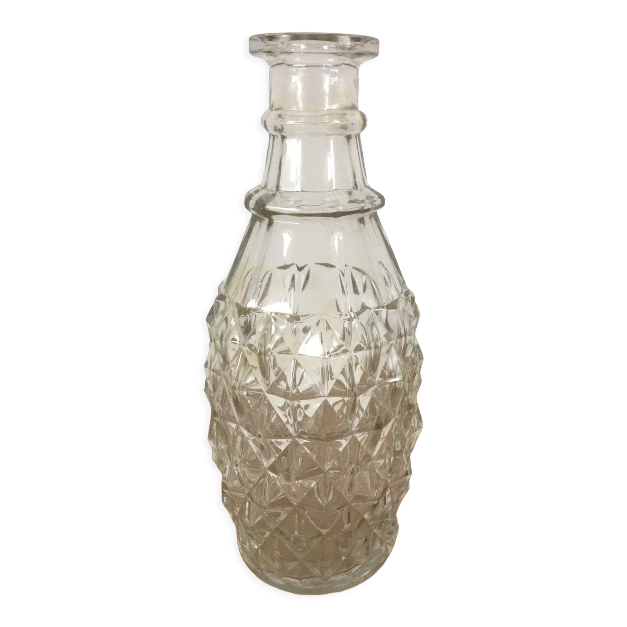 Vintage molded glass decanter