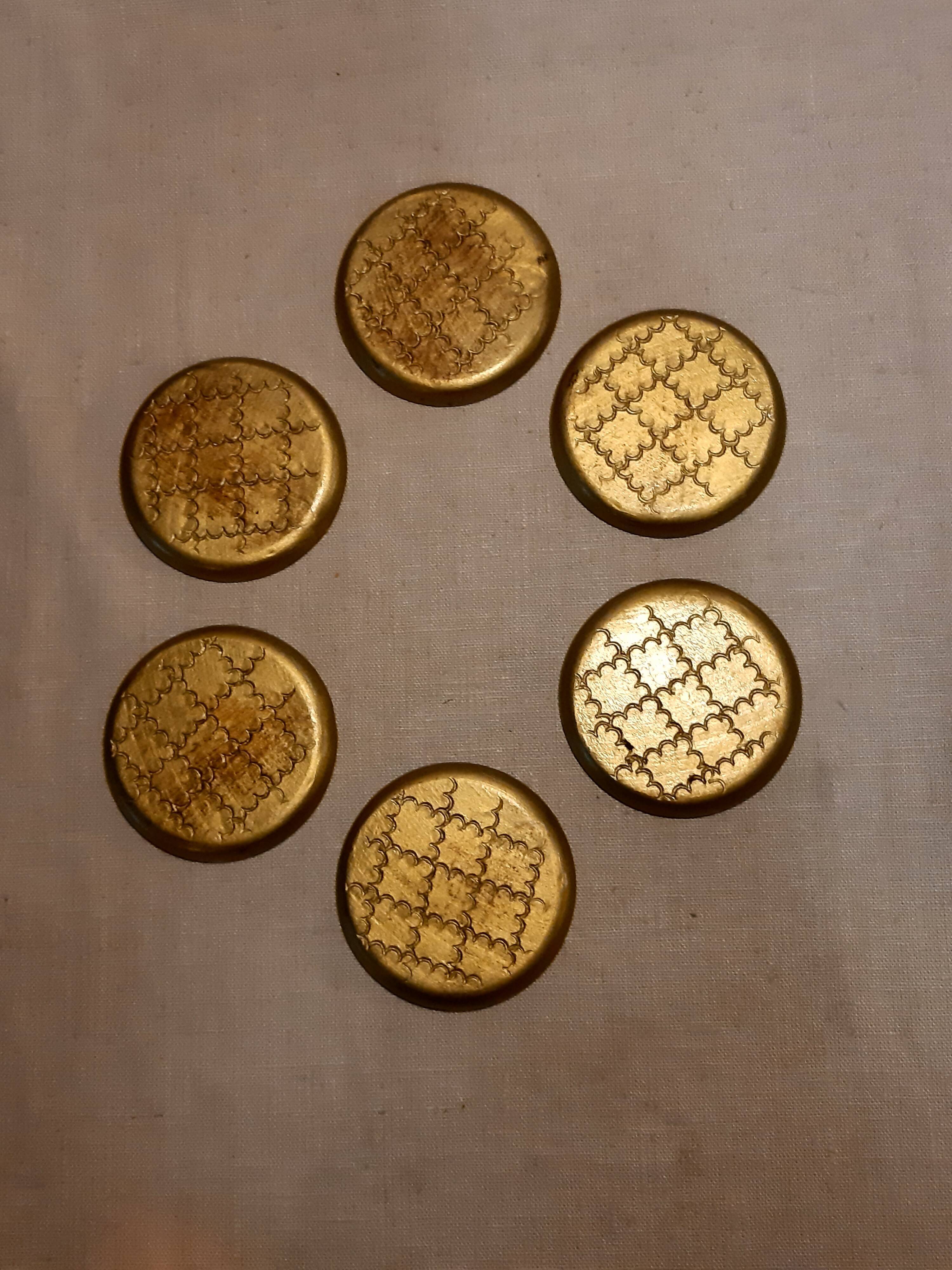 Set of 6 vintage coasters