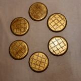 Set of 6 vintage coasters