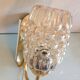 Applique en laiton et verre bullé ambré par Helena Tynell / vintage années 60-70