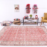 6x10 red classic floral vintage rug 314x197cm