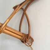 Vintage rattan wall lamp
