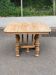 Henri II dining table in stripped solid oak from the 19th century.