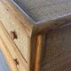 Commode vintage en rotin et bambou