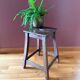Old workshop stool, solid wood kitchen