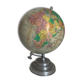 Vintage globe 1950 terrestrial Girard Barrère cream - 36 cm