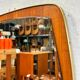 Vintage Mirror, Teak Wood, Sweden 1950's