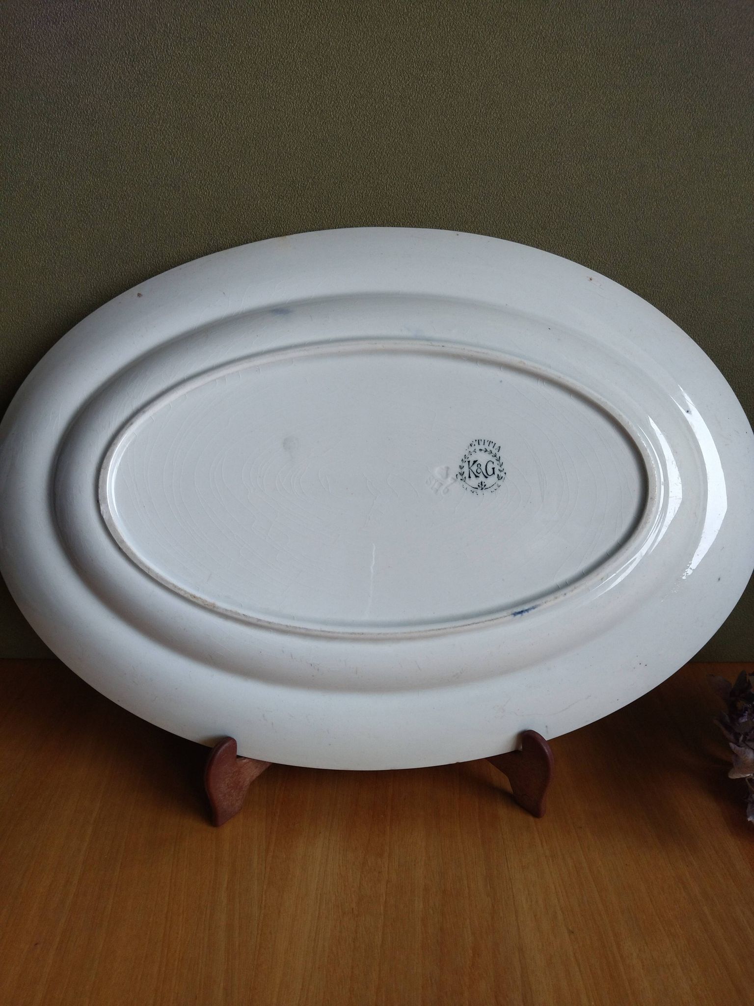 Old service dish k&G Lunéville model Laetitia