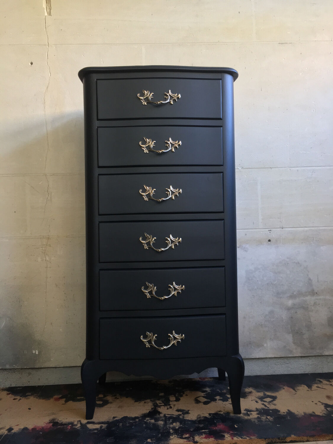 Vintage chiffonnier with black makeover