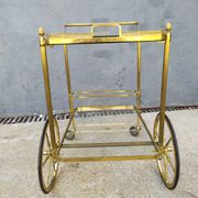 Golden brass cart